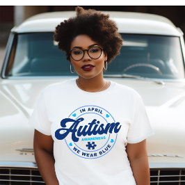 I april Bära Blue Autism T-shirt