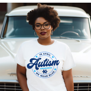 I april Bära Blue Autism T-shirt