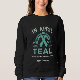 I april Bära Teal - Seual Assault Awareness T Shirt