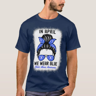I april Bära vi blått för barnmisshandel. T Shirt