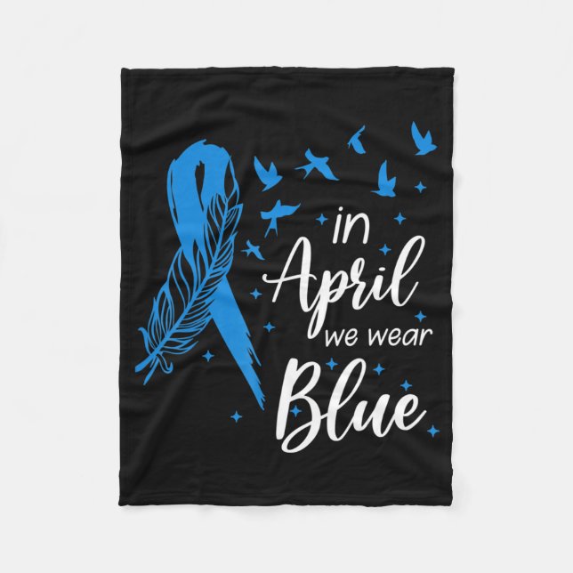 I april Bära vi blått ljus Fleecefilt (Framsidan)