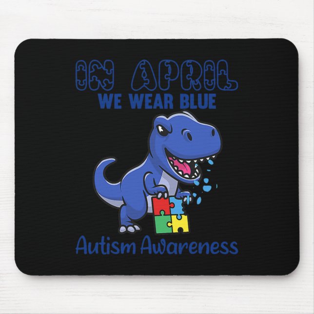 I april Bära vi Blue Autism Awareness Moninos Musmatta (Framsidan)