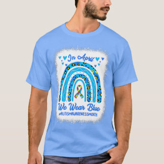 I april Bära vi Blue Autism Awareness Month Leopa T Shirt