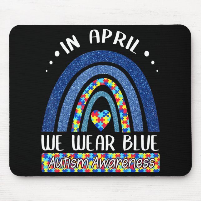 I april Bära vi Blue Autism Awareness Puzzle Rai Musmatta (Framsidan)