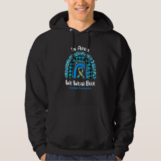 I april Bära vi Blue Autism Awareness Rainbow Puz Hoodie