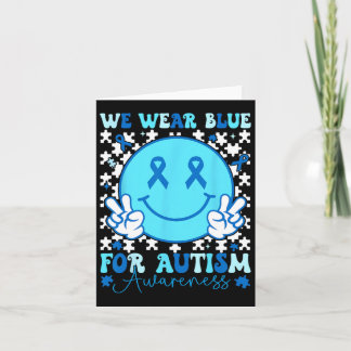 I april Bära vi Blue Autism Awareness Ribbon Supp Kort
