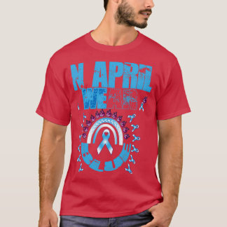 I april Bäror vi blå Autism-medvetenhet 16 T Shirt