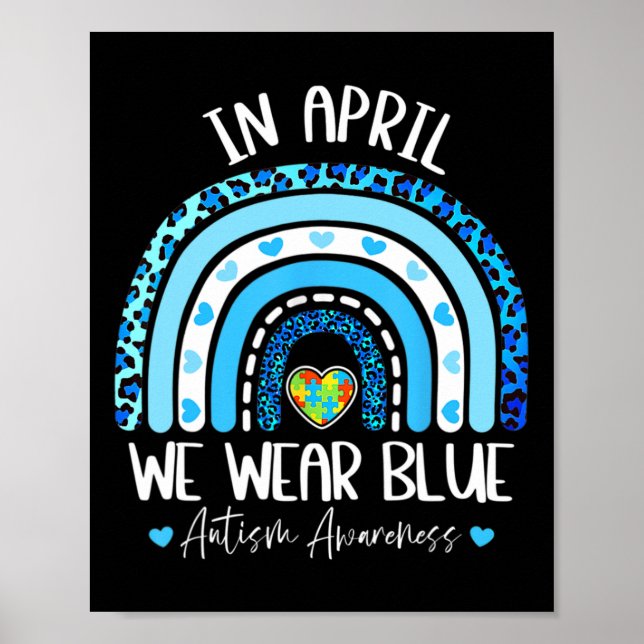 I april i år blåser vi Bära Autism Awareness Month Poster (Framsidan)