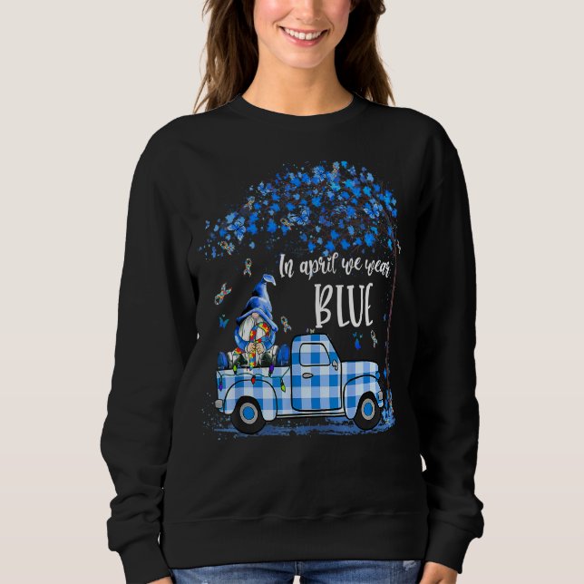 I april uppmärksammade vi Bära Blue Autism Awarene T Shirt (Framsida)