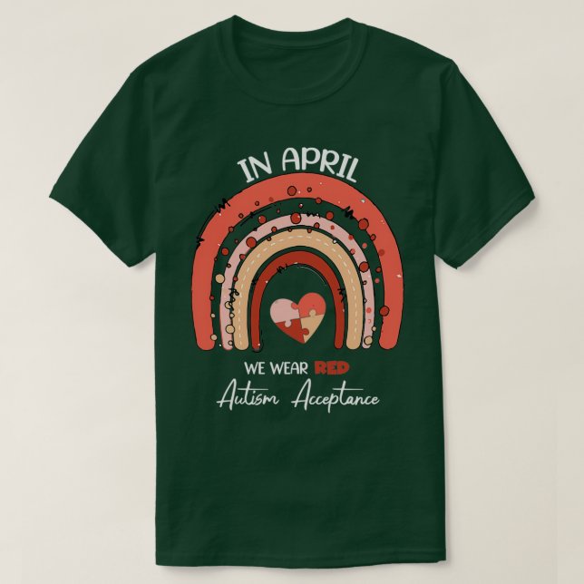 I april uppmärksammade vi Bära Red Autism Awarenes T Shirt (Design framsida)