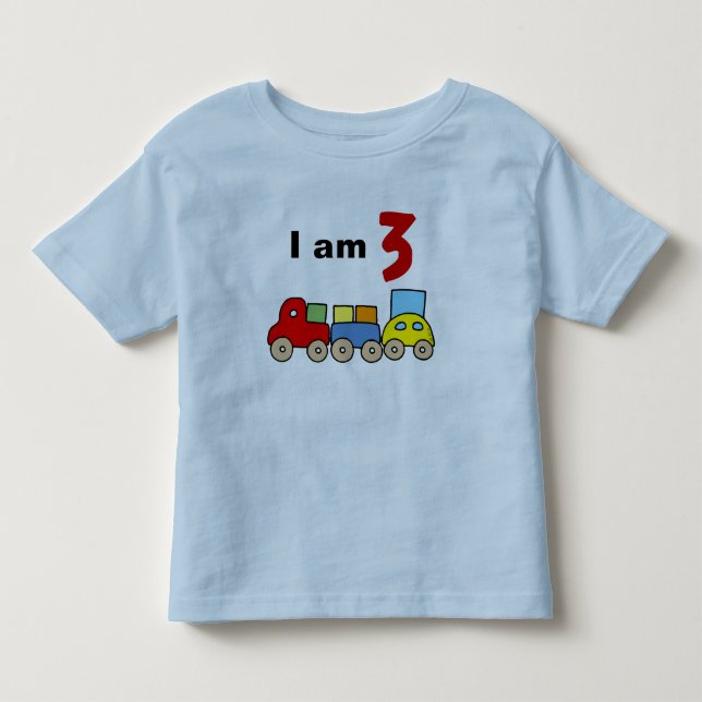 I är 3 (leksak tåg) tee (Framsida)