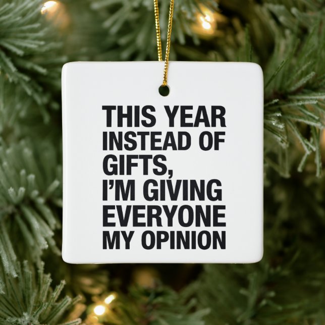 I år är jag Ge alla. Julgransprydnad Keramik (Träd)