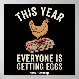 I År Får Alla Ägg Julpresent Poster