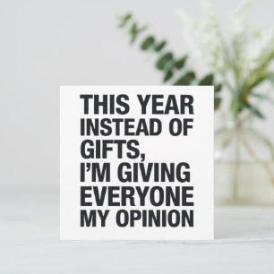 I år istället för present ger jag alla  julkort