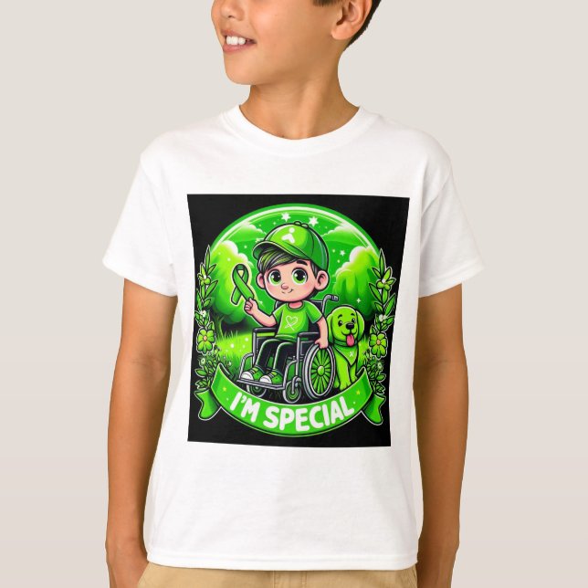🌟 I är Speciell - Konstruktion för Cerebral Palsy T Shirt (Framsida)