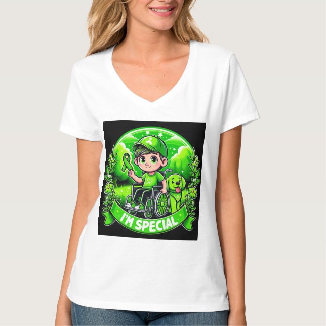 🌟 I är Speciell - Konstruktion för Cerebral Palsy T Shirt (Framsida)