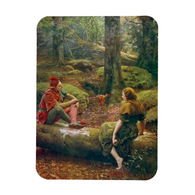 I Ardens skog, c. 1892 av John Collier Magnet (Vertikal)