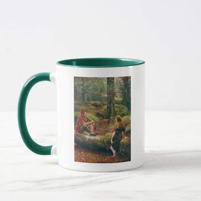 I Ardens skog, c. 1892 av John Collier Mugg (Vänster)