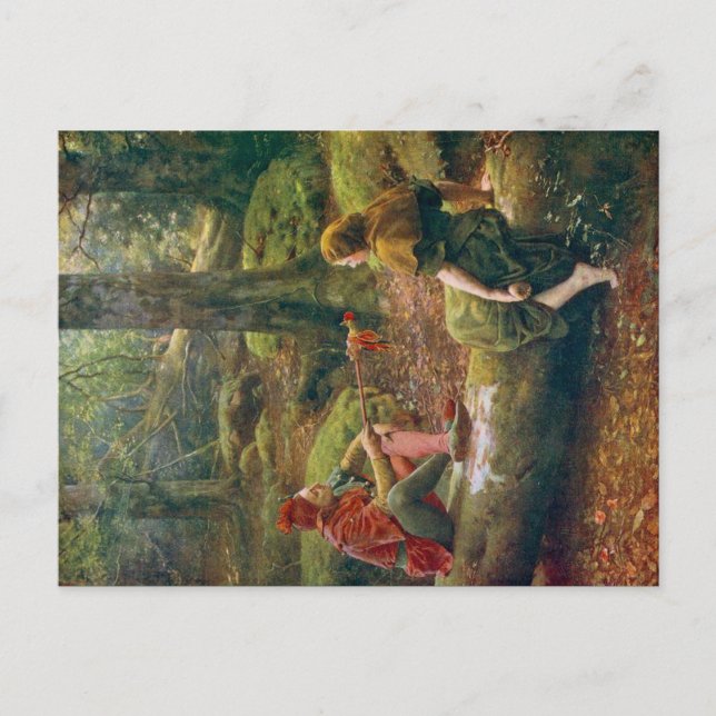 I Ardens skog, ca 1892 av John Collier Vykort (Framsida)