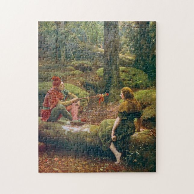 I Ardens skog, cirka 1892 av John Collier Pussel (Vertikal)