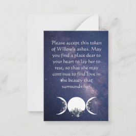 I Armen av gudinna Ashes-kortet Anteckningskort