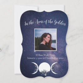 I Armen på gudinna Pagans begravningskort Inbjudningar