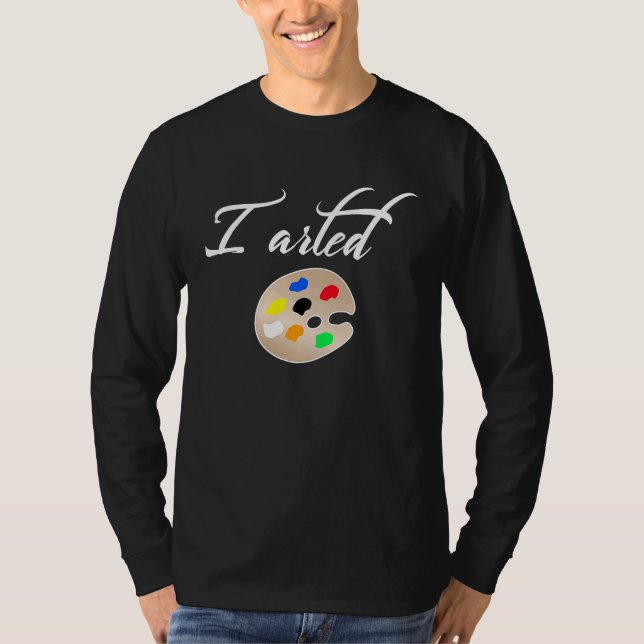 I arted with Palette Graphic Kids Painter T Shirt (Framsida)