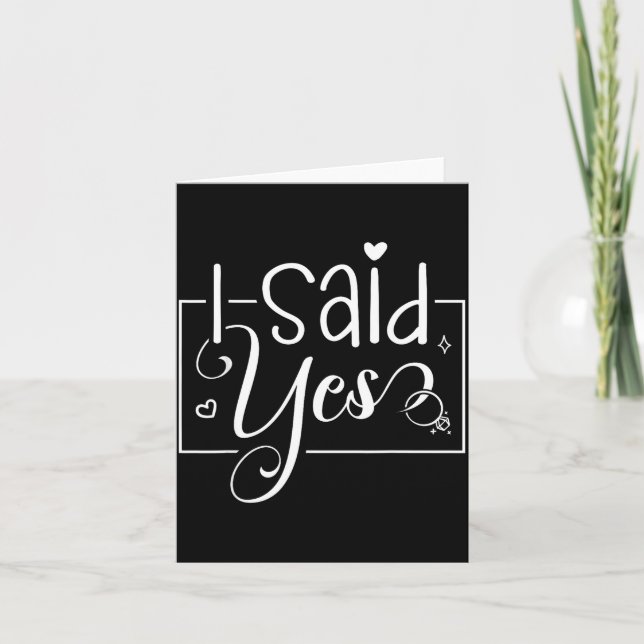 I Asked I Said Yes Engagement Reveal Announcement  Kort (Framsida)