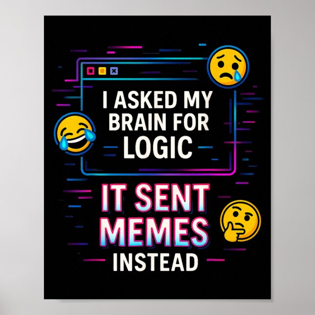 I Asked My Brain For Logic  Poster (Framsidan)