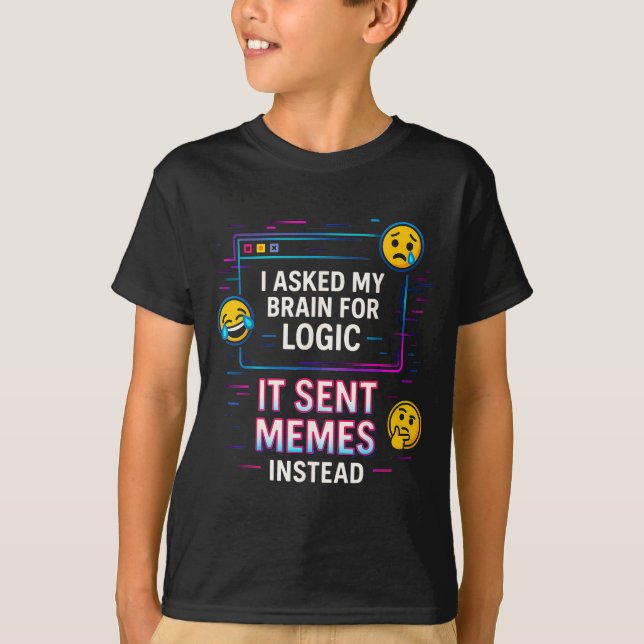 I Asked My Brain For Logic  T Shirt (Framsida)