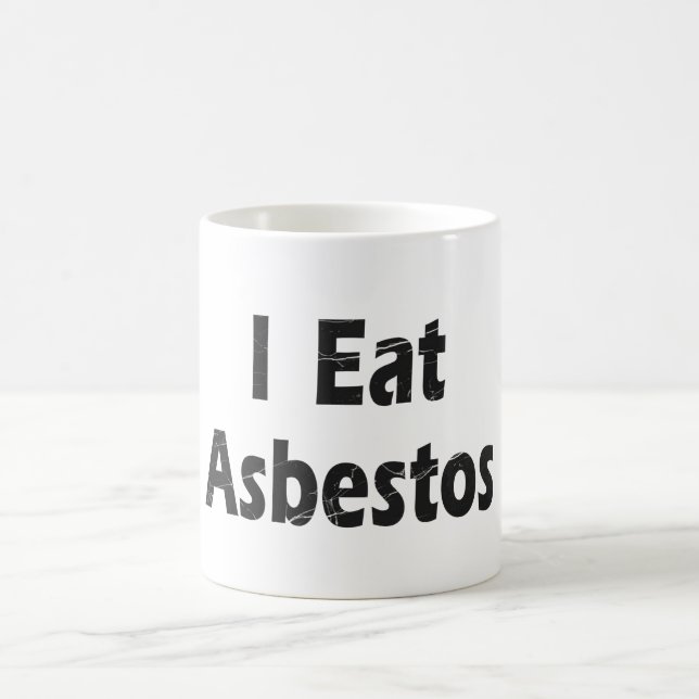 I Ät asbest Kaffemugg (Center)