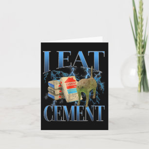 I Ät Cement Cursed Cat Funny Odely Specific Memor Kort