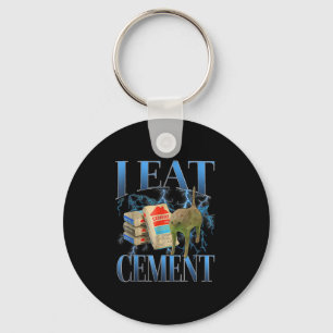 I Ät Cement Cursed Cat Funny Odely Specific Memor Nyckelring