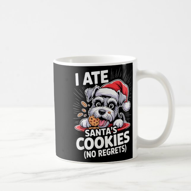 I Ate Santas Cookies Puppy Funny Christmas Mini Sc Kaffemugg (Höger)