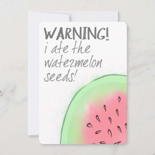 I Ate Watermelon Seeds-Graviden Meddelande (Framsida)