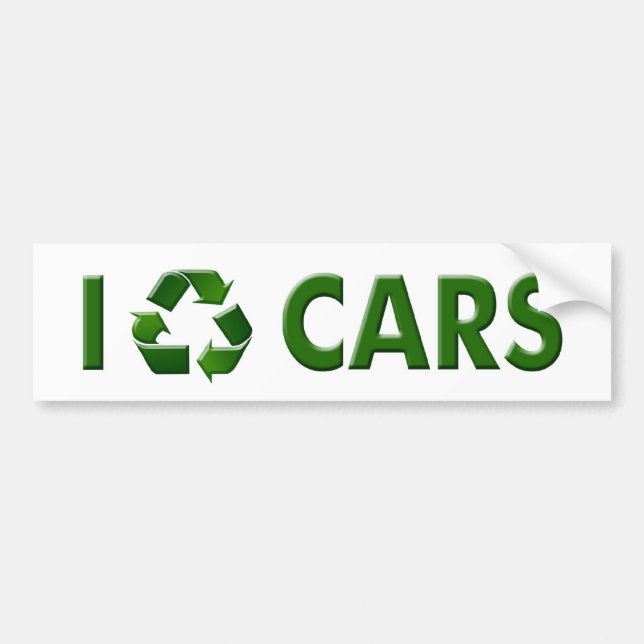 I Återvinna Cars Bildekal (Framsidan)