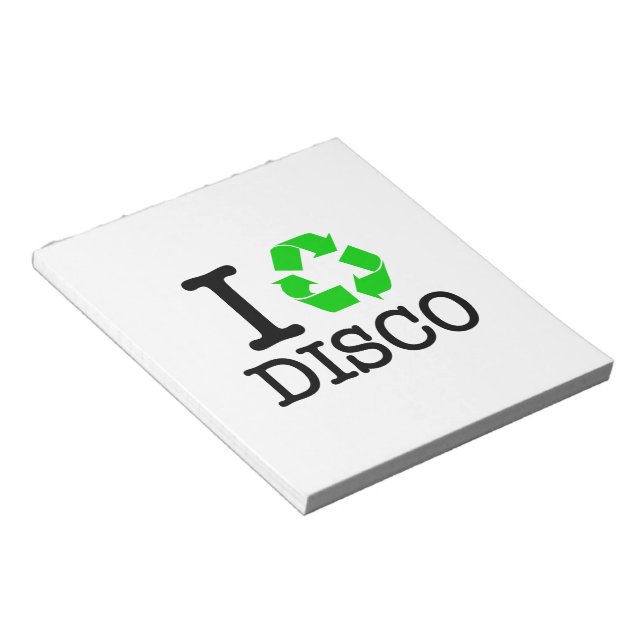 I Återvinna Disco Anteckningsblock (Vinklad)