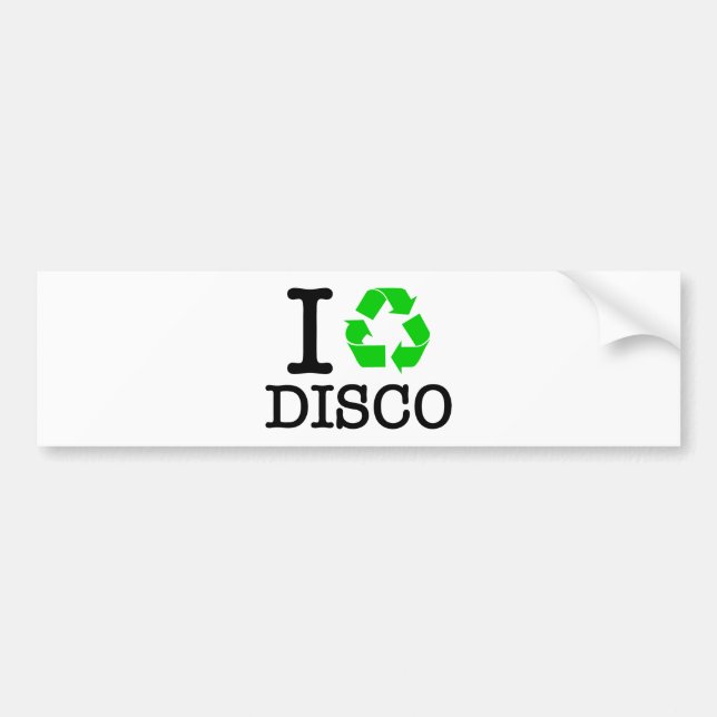 I Återvinna Disco Bildekal (Framsidan)