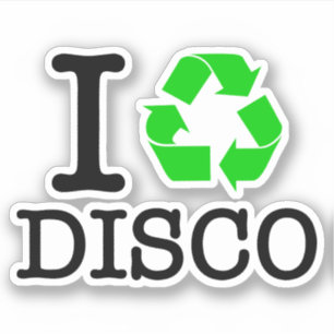 I Återvinna Disco Klistermärken