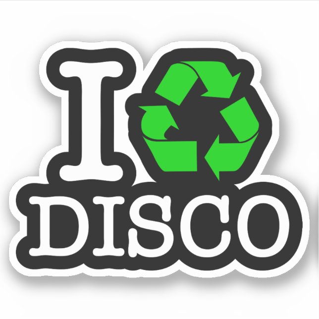 I Återvinna Disco Klistermärken (Framsida)