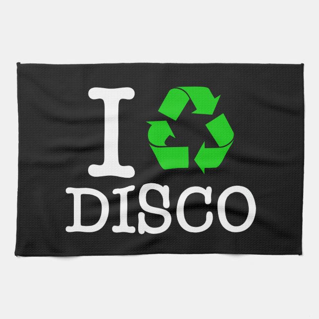 I Återvinna Disco Kökshandduk (Horisontell)