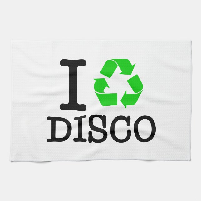 I Återvinna Disco Kökshandduk (Horisontell)