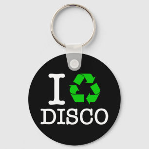 I Återvinna Disco Nyckelring