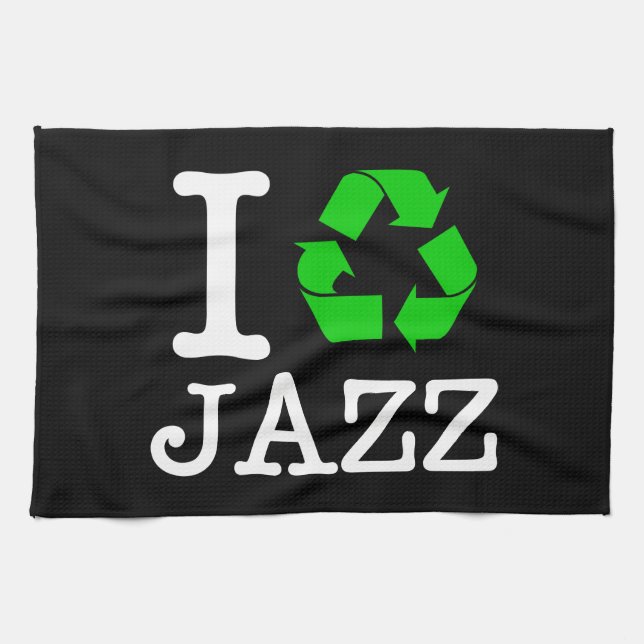 I Återvinna Jazz Kökshandduk (Horisontell)