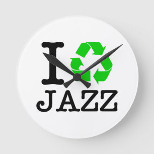 I Återvinna Jazz Rund Klocka