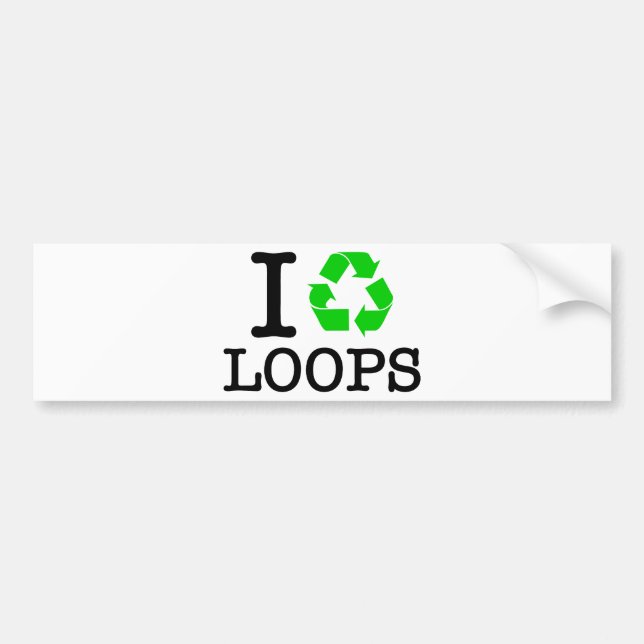 I Återvinna Loops Bildekal (Framsidan)