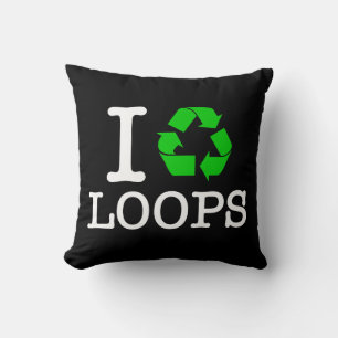 I Återvinna Loops Kudde