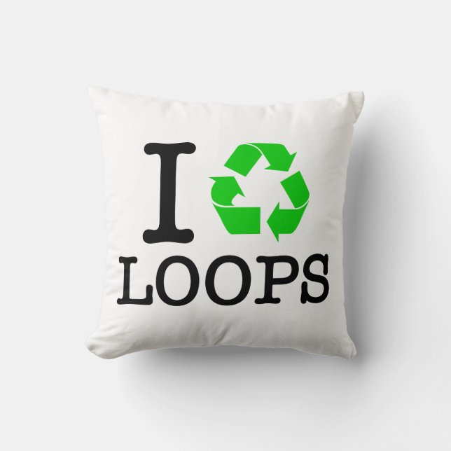 I Återvinna Loops Kudde (Framsida)