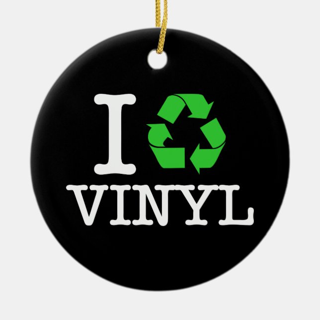 I Återvinna Vinyl Julgransprydnad Keramik (Framsidan)