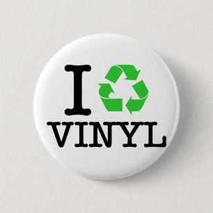 I Återvinna Vinyl Knapp